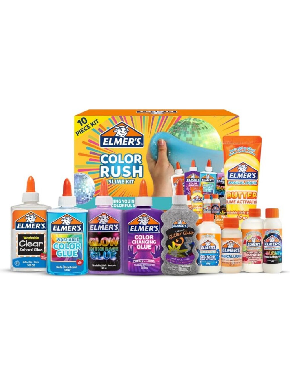 Color Changing Glow in the Dark Slime Kit - 10 Piece DIY Fun for Kids, Party